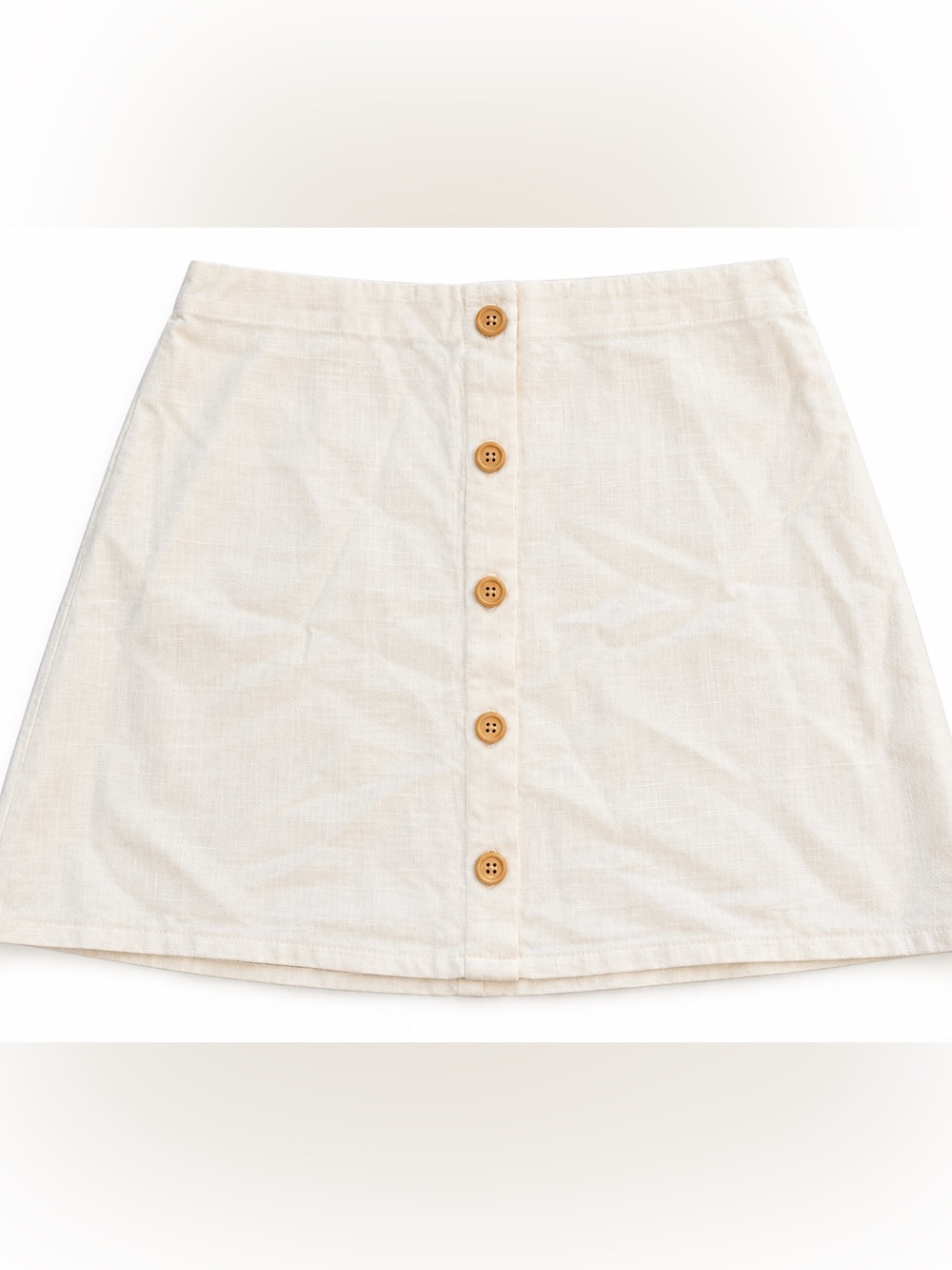 Blue Blush Cream Button-Front Mini Skirt 11